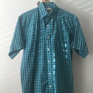 Wrangler Blue-Turquoise-Aqua short sleeved shirt